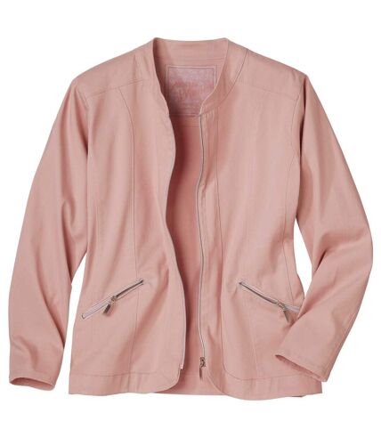 Women's Pink Zip Up Summer Jacket