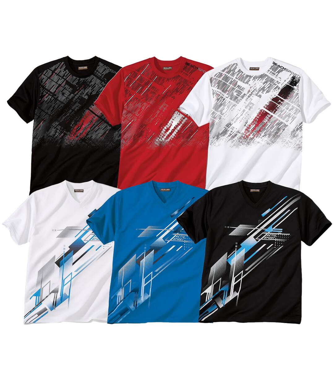 Men's Pack of 6 Sports T-Shirts