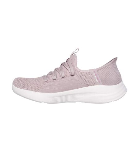 Womens/ladies Sport Ballet Chic Relaxed Fit Trainers Light Mauve Skechers