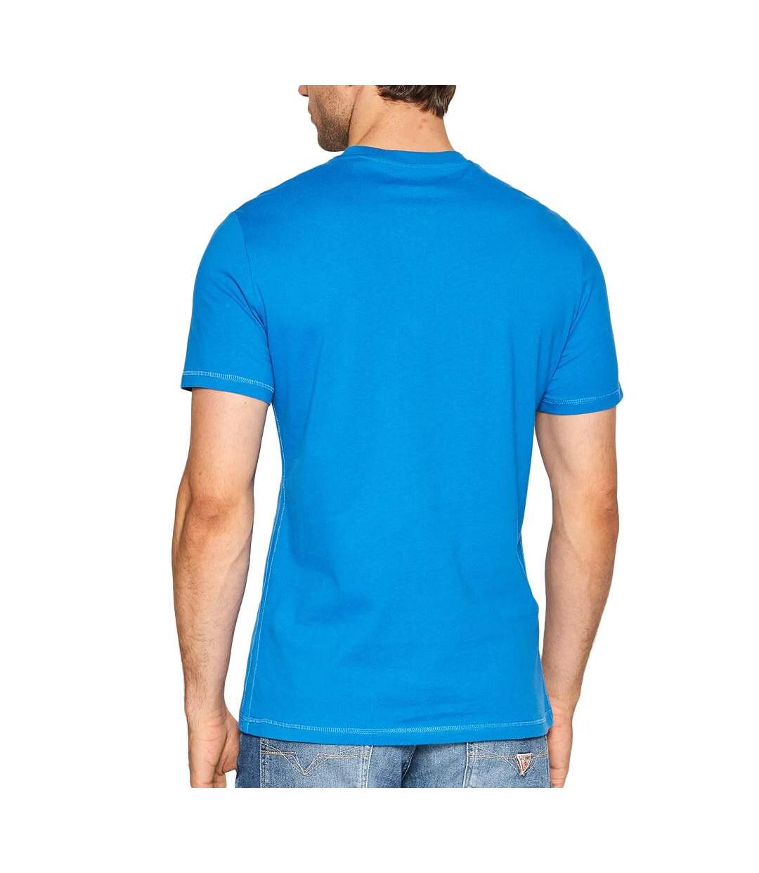 T-shirt Bleu Homme Guess Aidy - S