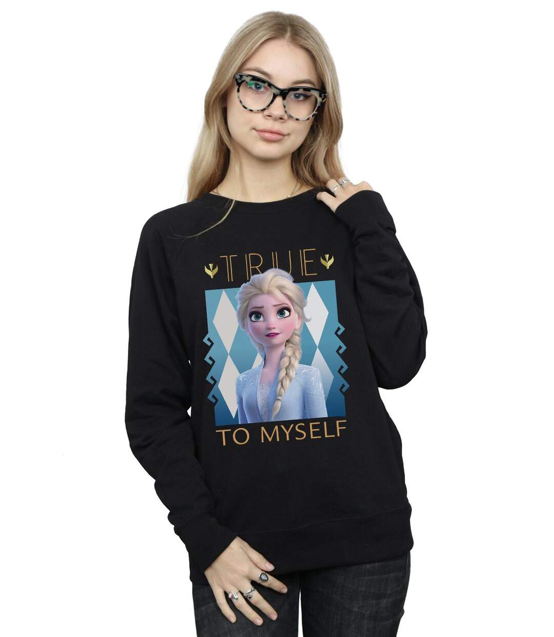 Disney - Sweat FROZEN ELSA TRUE TO MYSELF - Femme (Noir) - UTBI18901-2