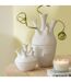 Vase Corail en Argile Seymour 29cm Blanc-4