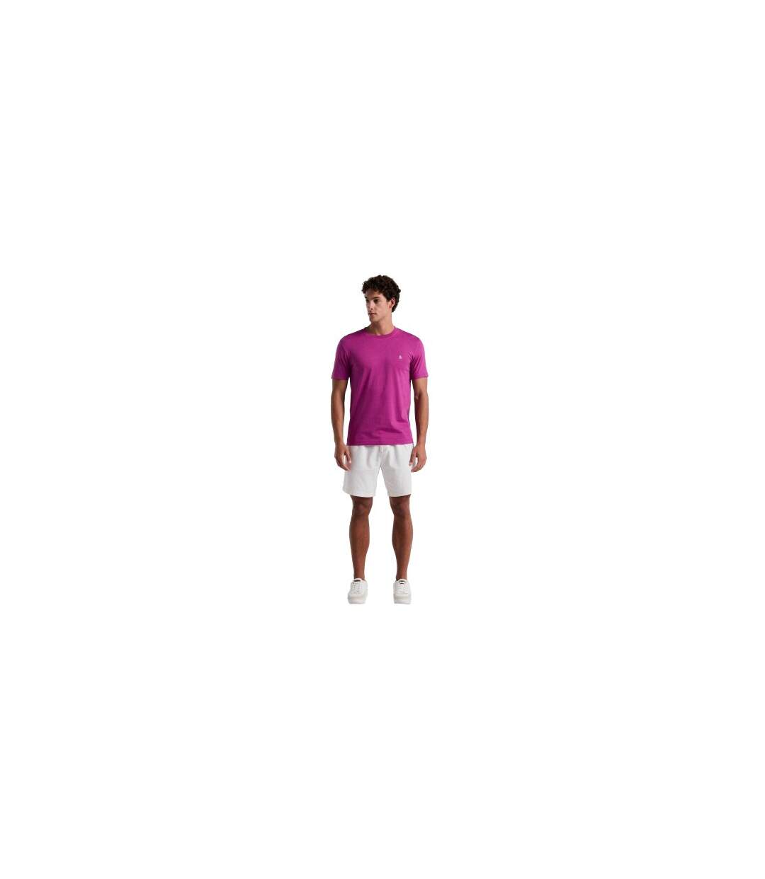 Mens Embroidered Logo T-shirt Purple Original Penguin-1
