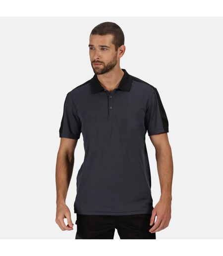 Polo Contrast Homme Gris Noir Regatta