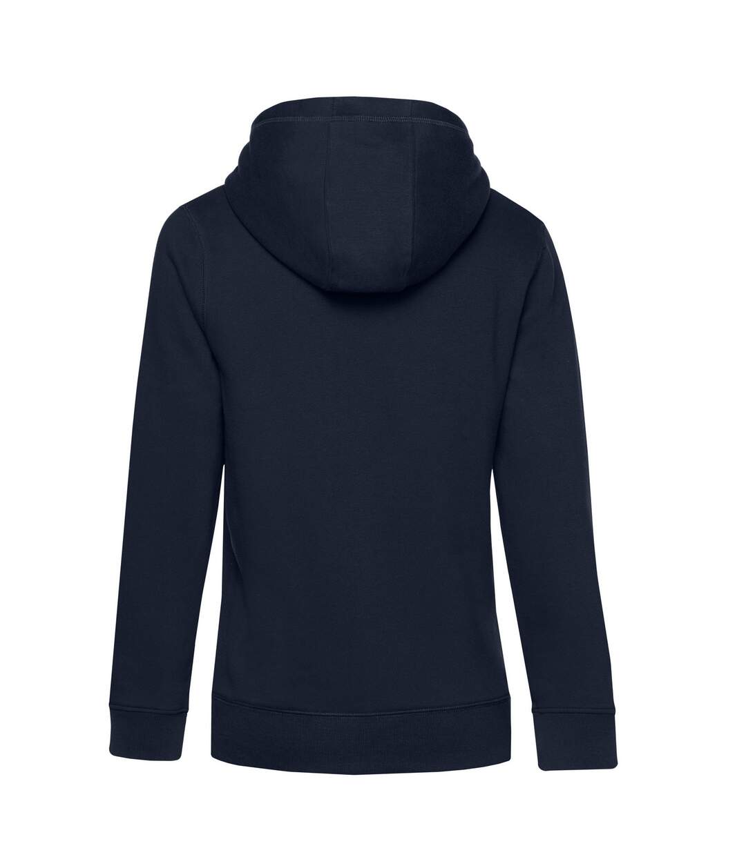 Womens/ladies queen full zip hoodie navy blue B&C