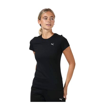 Womens/ladies Small Logo T-shirt Black Essentials