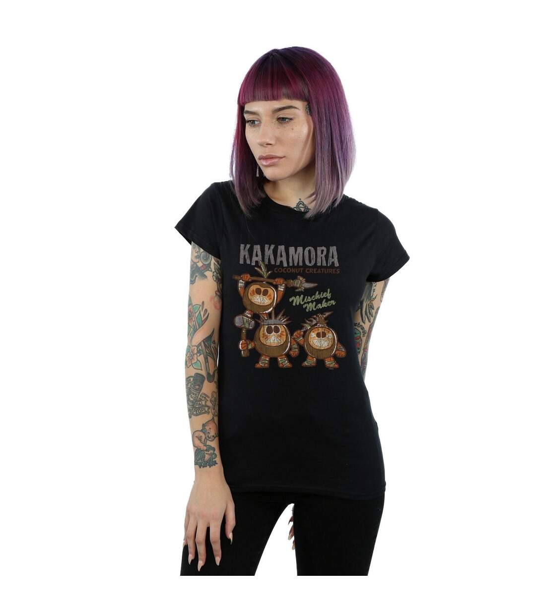 Disney T-shirt en coton Moana Kakamora Mischief Maker - Femmes/Ladies (Noir) - UTBI33960-2