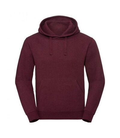 Russell Unisex Authentic Melange Hooded Sweatshirt (Burgundy Melange)