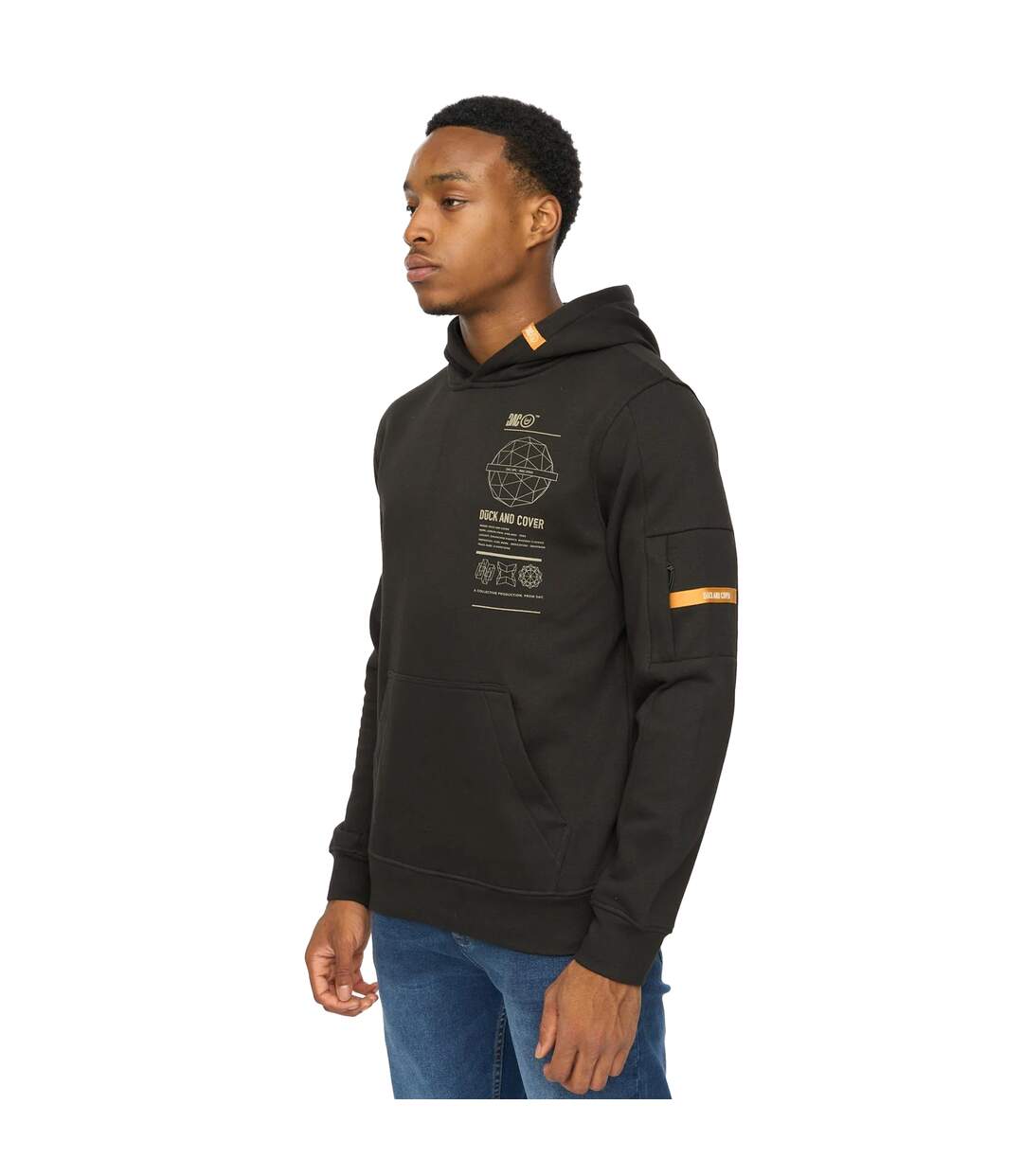 Sweat À Capuche Ashland Homme Noir Duck And Cover-4