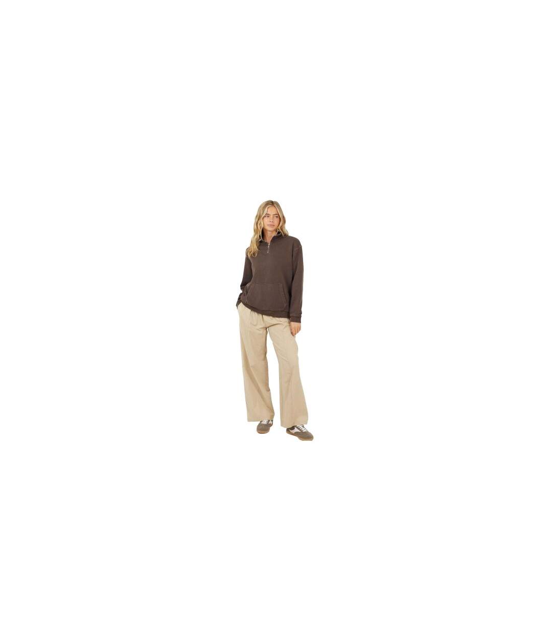 Sweat Femme Marron Brave Soul-1