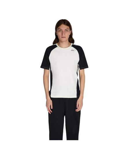 Mens Contrast Shoulders T-shirt White No Fear