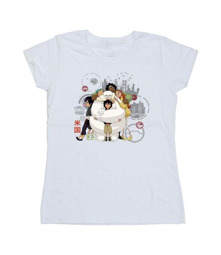Disney - T-shirt BIG HERO BAYMAX GROUP HUG - Femme (Blanc) - UTBI13244