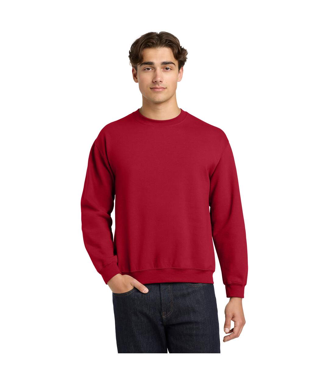 Sweat Adulte Rouge Vif Gildan-1