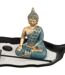 Jardin Zen Déco Shamy 37cm Bleu-2