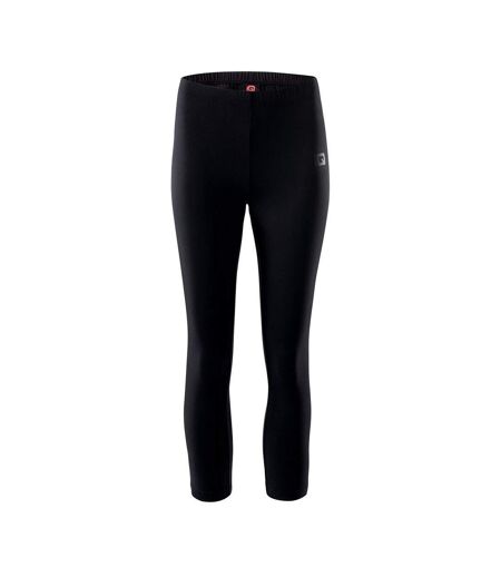 Womens/ladies silky 3/4 leggings black IQ