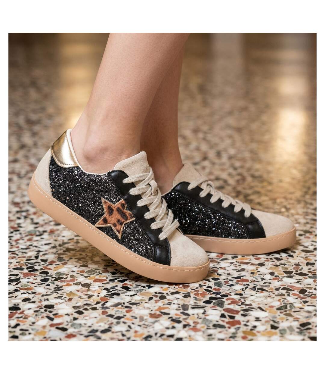OZABI Sneakers Étoile Femme Glitter Plateforme MMXXIV 36-41-2