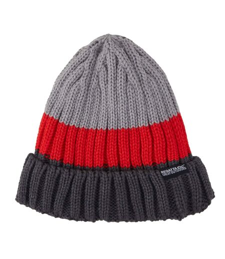Bonnet Davion Homme Gris Rouge Vif Regatta