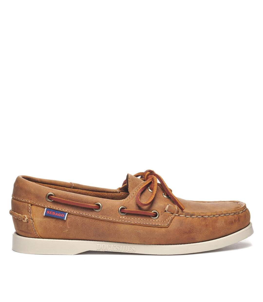 Womens/ladies Portland Flesh Out Leather Boat Shoes Brown Tan Sebago-1