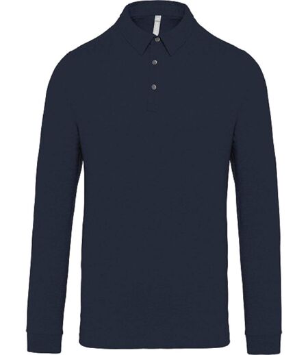 Polo jersey manches longues - Homme - K264 - bleu marine