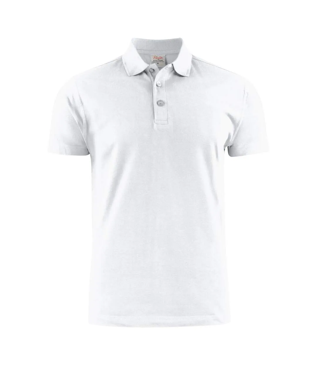 Mens Surf Light Rsx Melange Polo Shirt White Printer-2