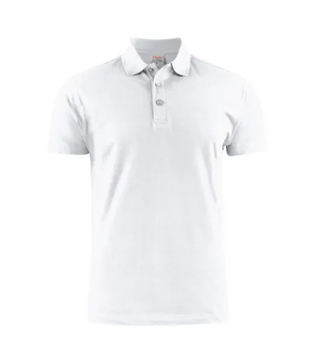 Mens Surf Light Rsx Melange Polo Shirt White Printer