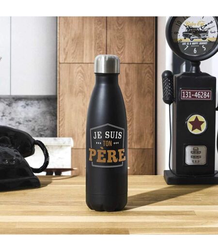 Bouteille Isotherme en Inox Je Suis Ton Père 50cl Noir