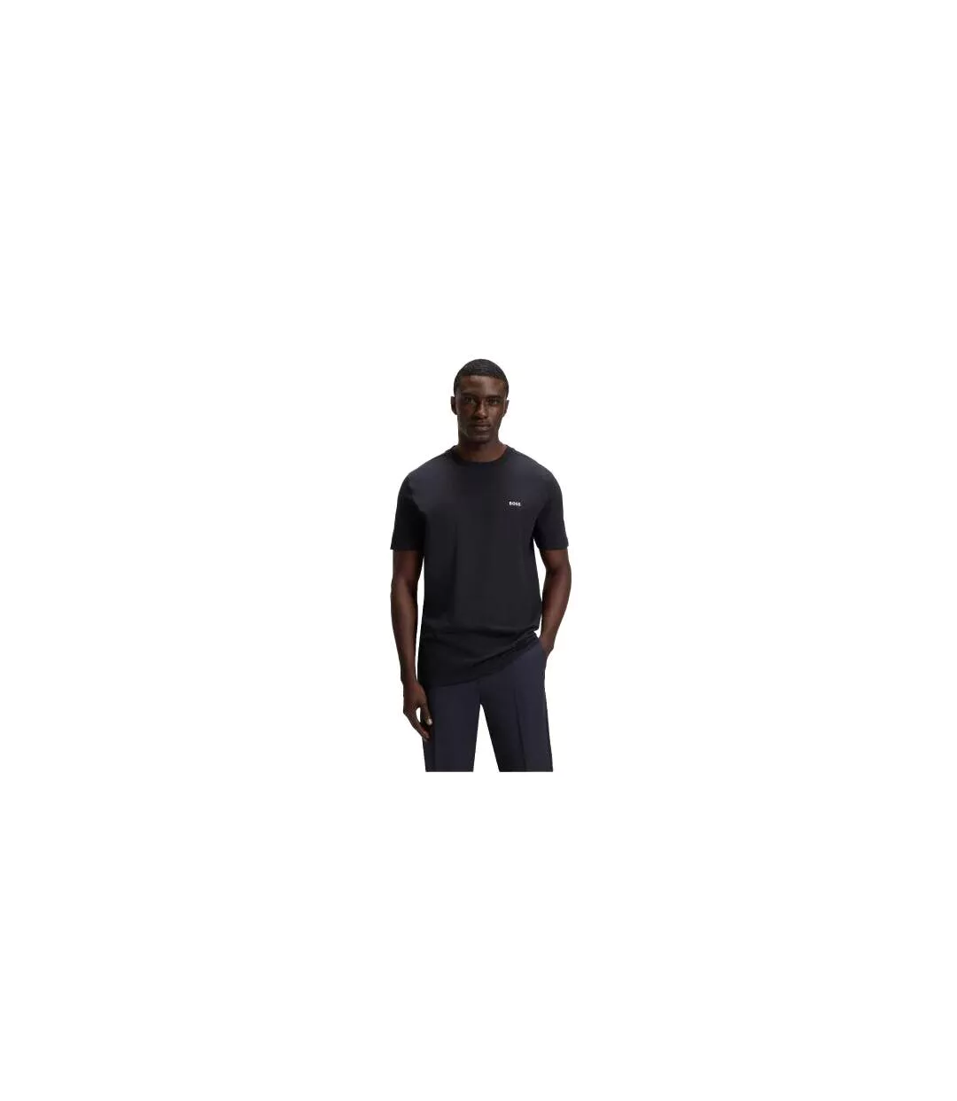 T-shirt Motif/style Logo Contrasté Homme Bleu Foncé Boss-1