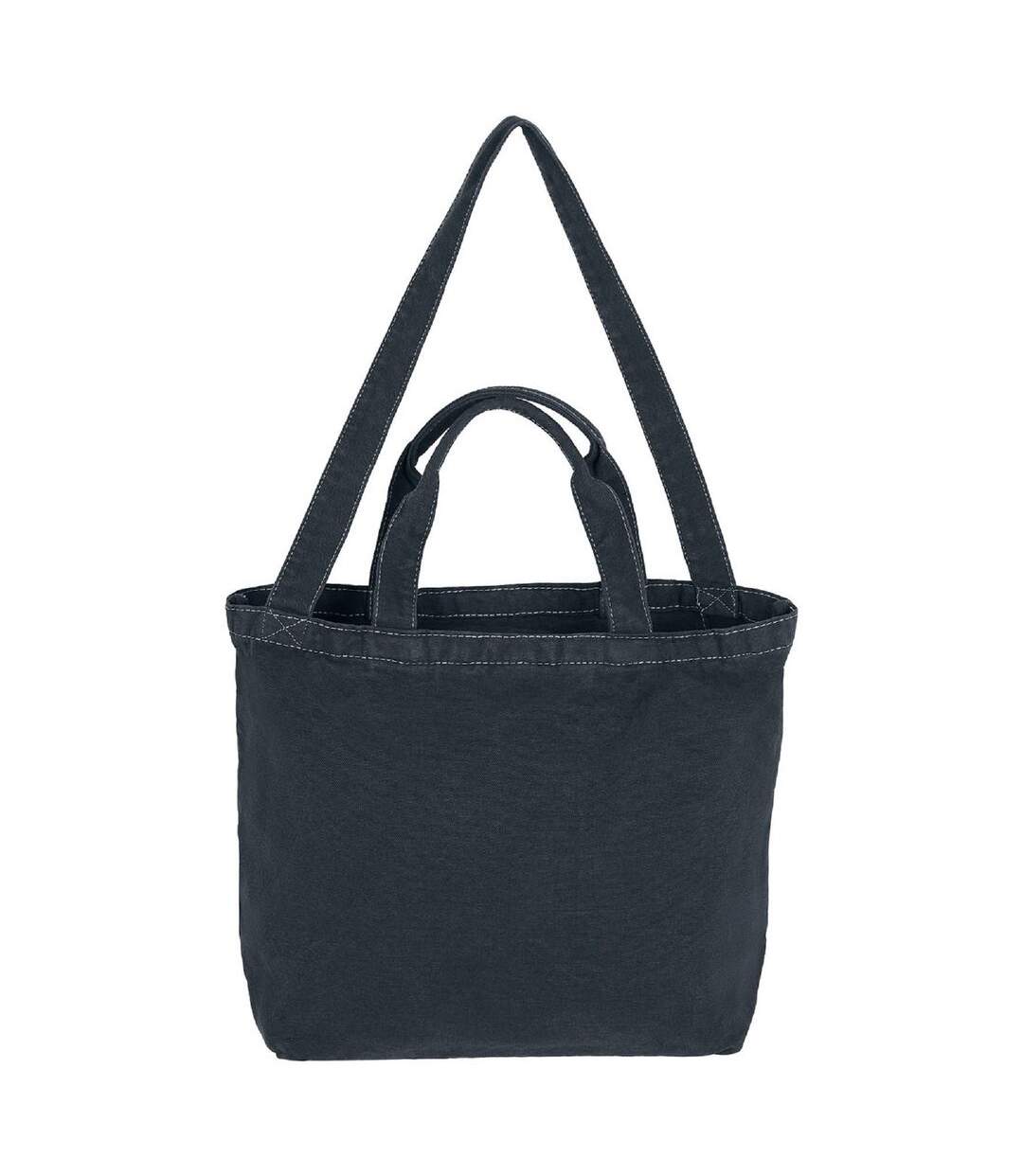 Cabas zippé en toile - Fourre-tout - CA-4432 ZCS - noir poivre-1