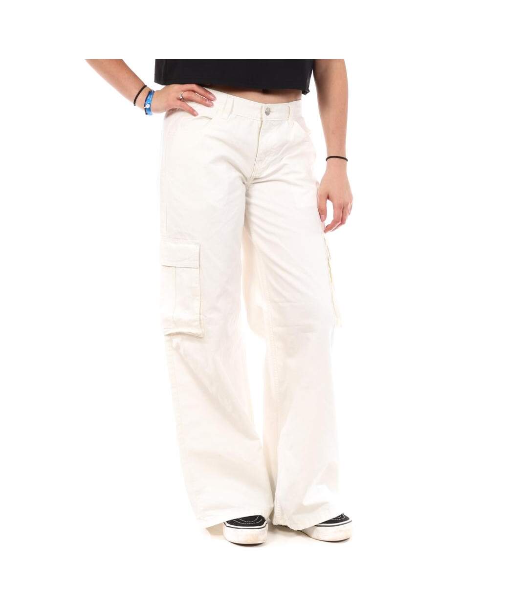 Pantalon fluide blanc femme jennyfer plouf-1
