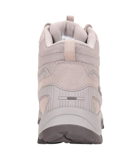 Womens/ladies Suede Waterproof Walking Boots Beige Mountain Warehouse