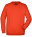 Sweat-shirt col rond - JN040 - rouge grenadine - mixte homme femme