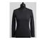 AXONE CHINA1N - Tee-shirt noir manches longues en coton flammé avec col 3 boutons et poche poitrine-3