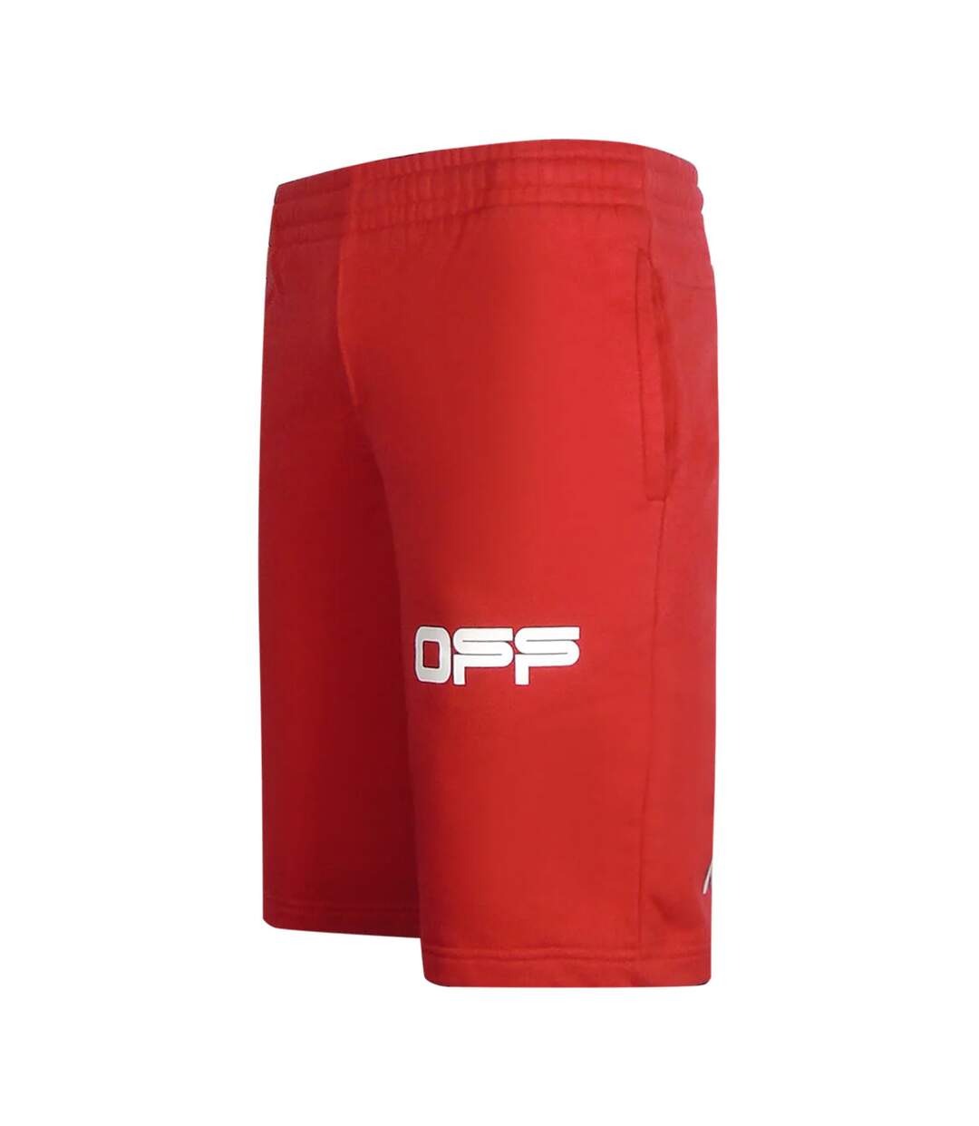 Mens Tape Sweat Shorts Red Off-White-3