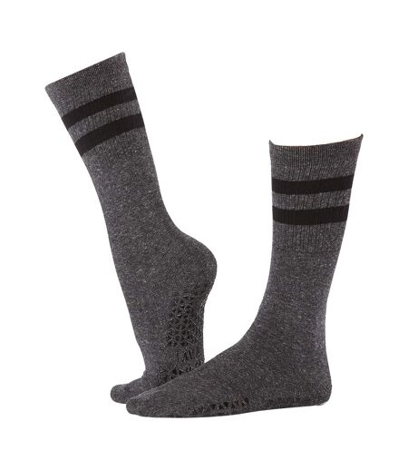 Chaussettes antidérapantes kai femme gris / noir Tavi Noir