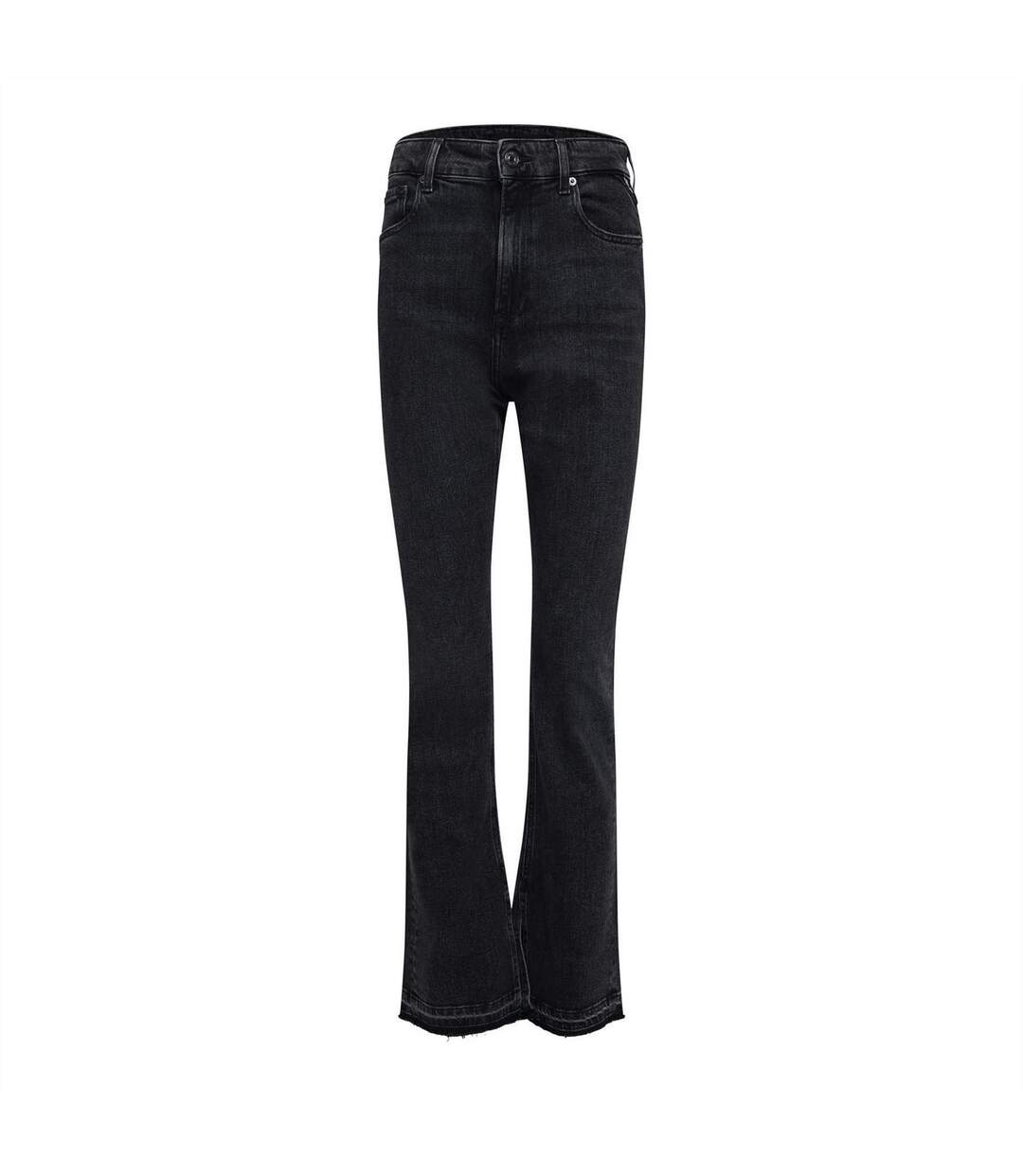Womens/ladies Cotton Fitted Jeans Grey Replay-1