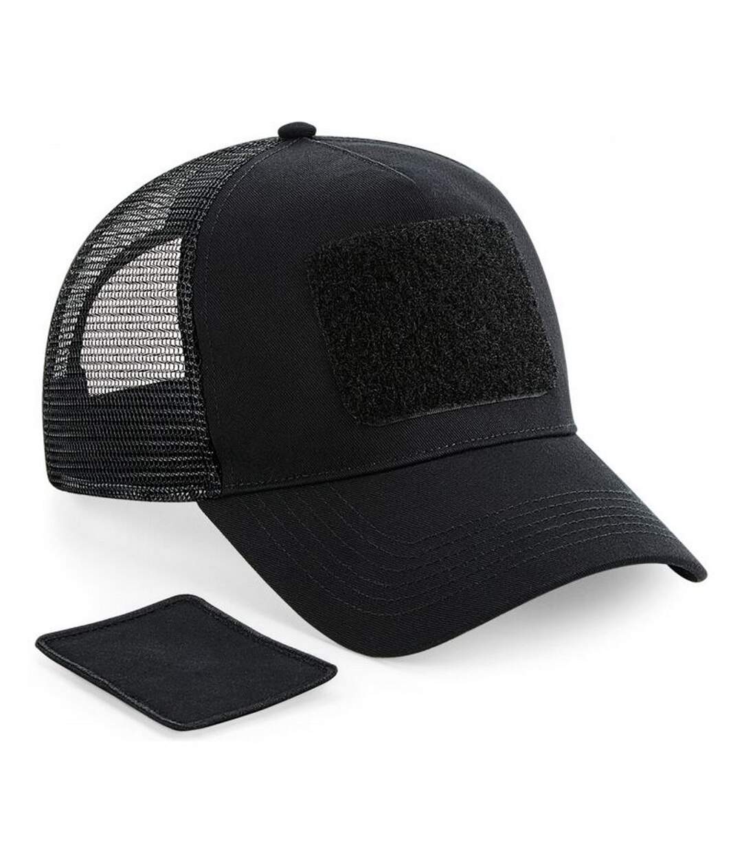 Unisex adult trucker cap black Beechfield-1