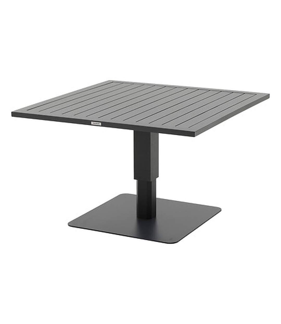 Table de jardin relevable carrée en aluminium SALIMIA - Graphite-1