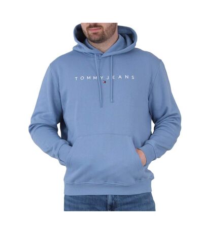 Sweat à capuche bleu homme tommy hilfiger linear logo - l