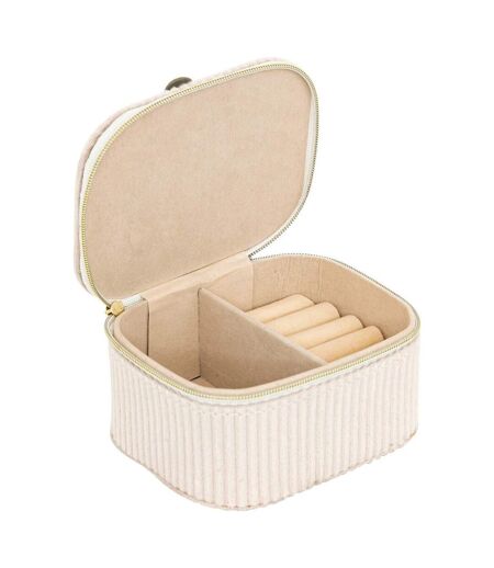 Boîte à Bijoux en Velours Enya 11cm Beige