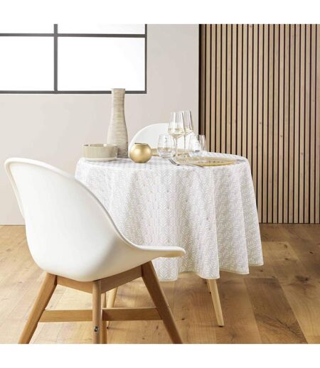 Nappe Ronde Imprimé Piana 180cm Naturel