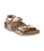 Childrens/kids Rio Suede Sandals Metallic Pink Birkenstock-1