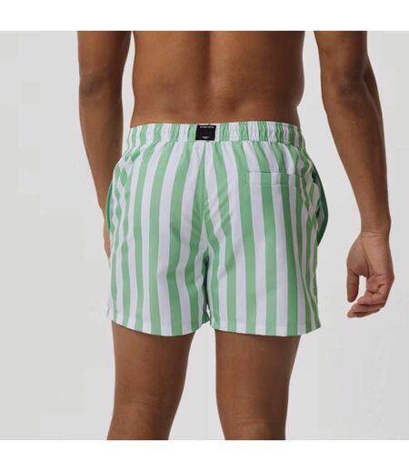 Loose Fitting Print Swimming Trunks With Pocket For Men