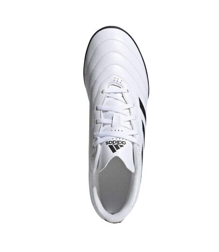 Mens Goletto Viii 3 Stripes Leather Artificial Ground Football Boots White Black Adidas