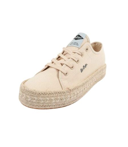 Baskets Motif/style Tressé Femme Beige Lee Cooper