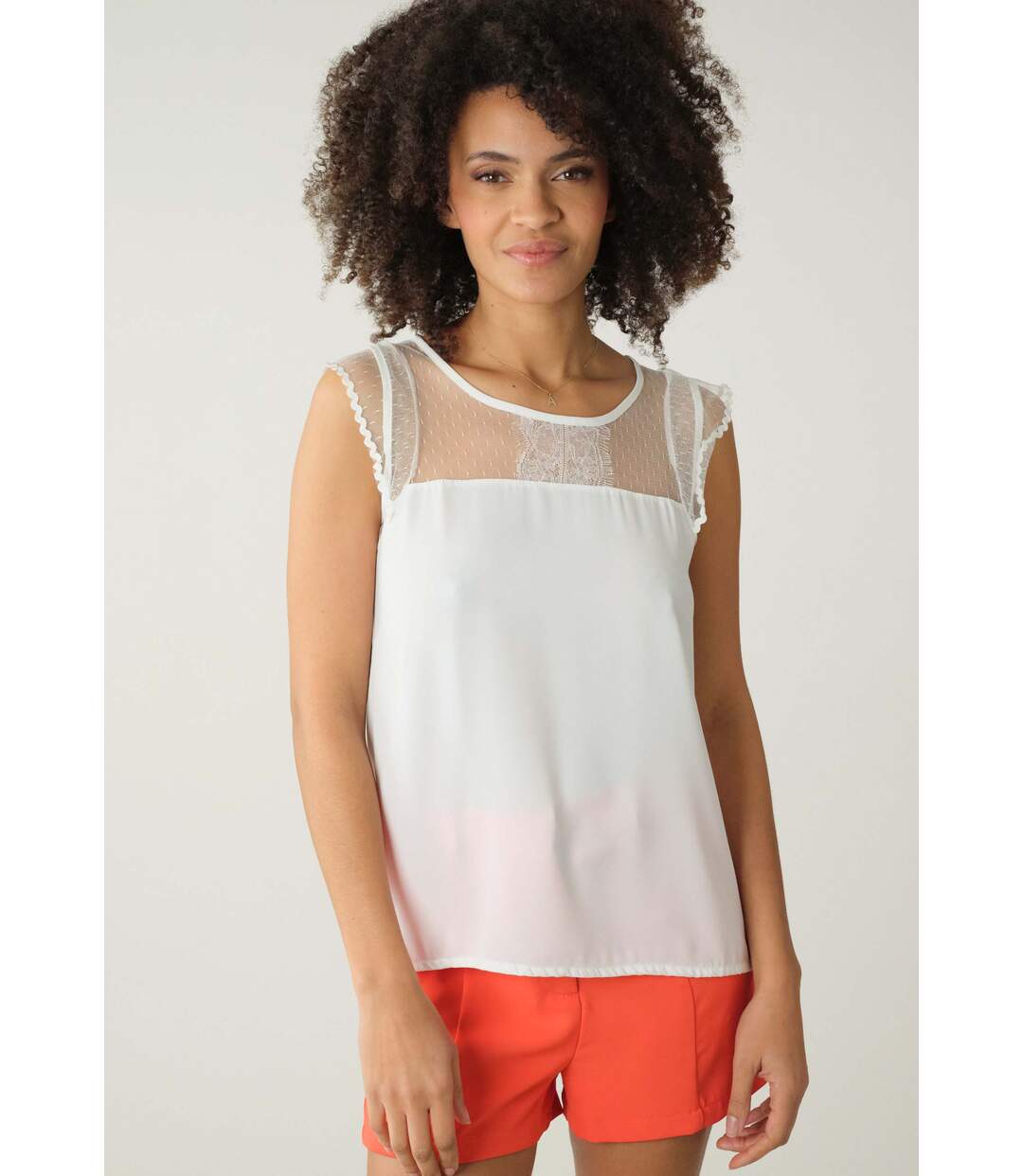 Blouse satinée pour femme SUE-1