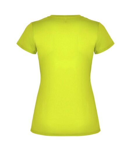 Roly Womens/Ladies Montecarlo Short-Sleeved Sports T-Shirt (Fluorescent Yellow)