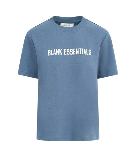 Womens/ladies Logo Oversized Boyfriend T-shirt Orion Blue Blank Essentials