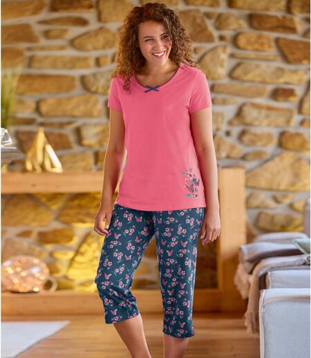 Pyjama en Coton Fleuri 