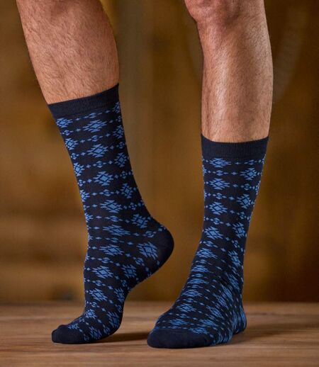 Coffret de 5 Paires de Chaussettes Motif Jacquard 