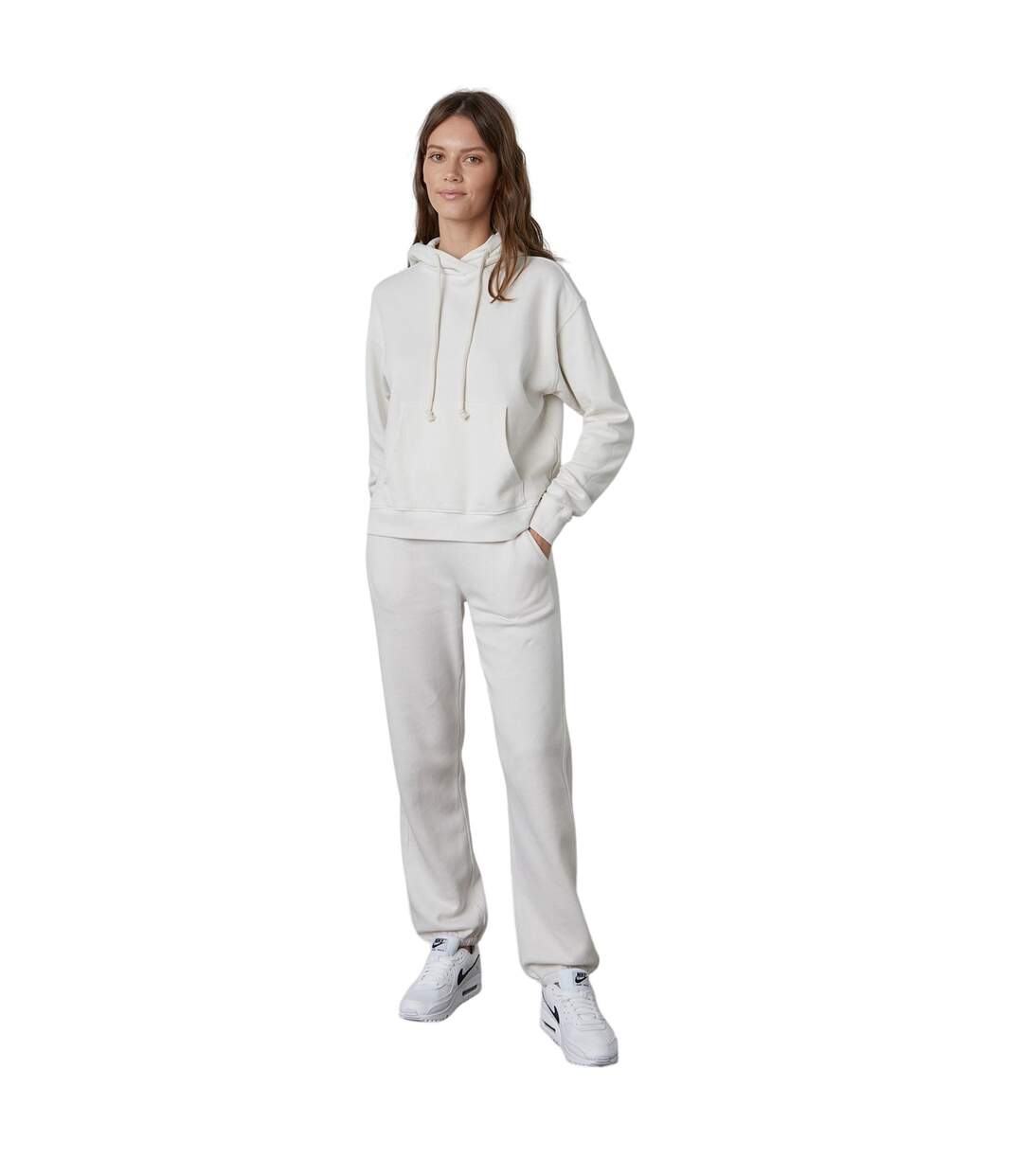 Womens/ladies Fleece Hoodie Coconut Velvet By Graham & Spencer-3